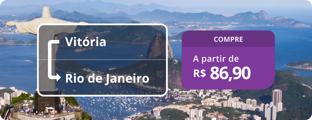 Vitória → Rio de Janeiro por R$ 86,90